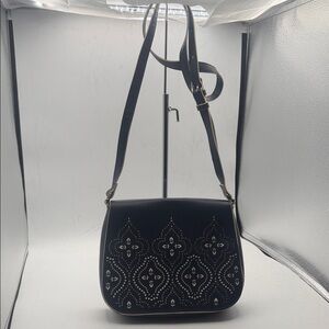 Vera Bradley Blue Crossbody Bag with Silver Detailing